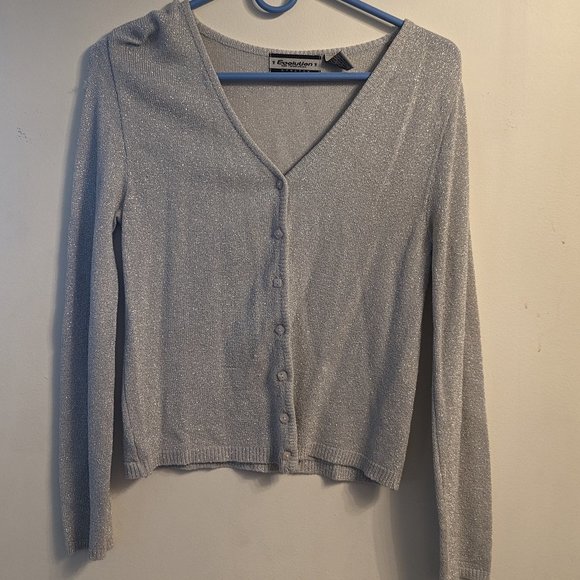 Vintage Silver sparkle cardigan - Picture 1 of 4